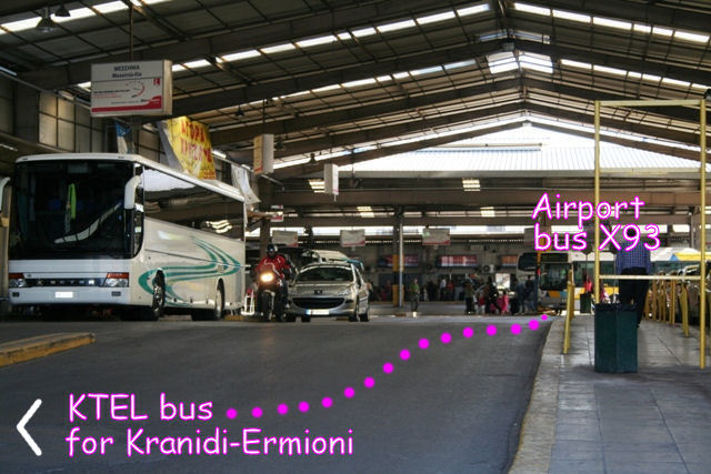 Getting there - By bus: X93 Airport Express at Kifissos InterCity bus station